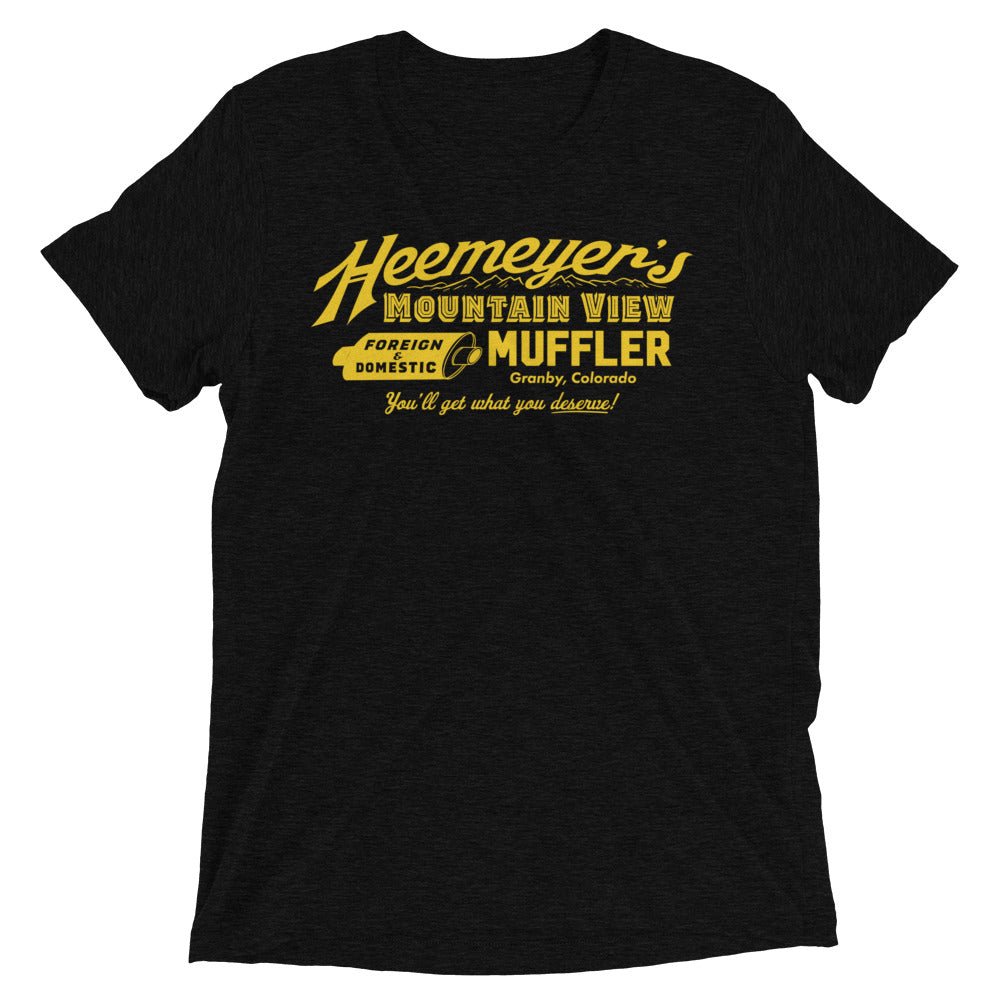Heemeyer’s Mountain View Muffler Tri-Blend T-Shirt